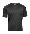 Heren Sportshirt Tee Jays 7020 Zwart Melange